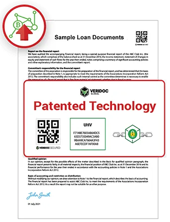 Loan Documents Secured on Tamperproof Blockchain